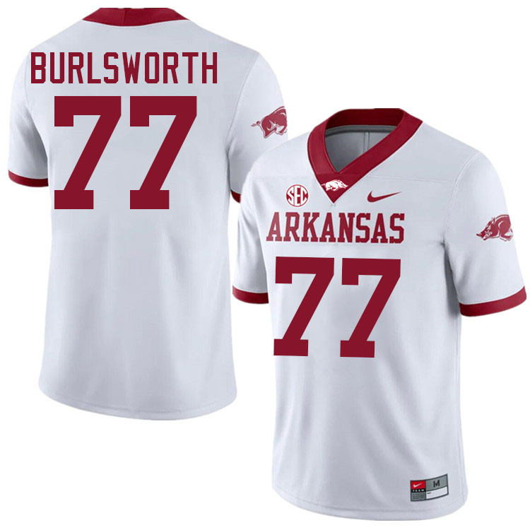 Brandon Burlsworth Arkansas Jersey,Arkansas Razorbacks #77 Brandon Burlsworth Jersey Youth-White